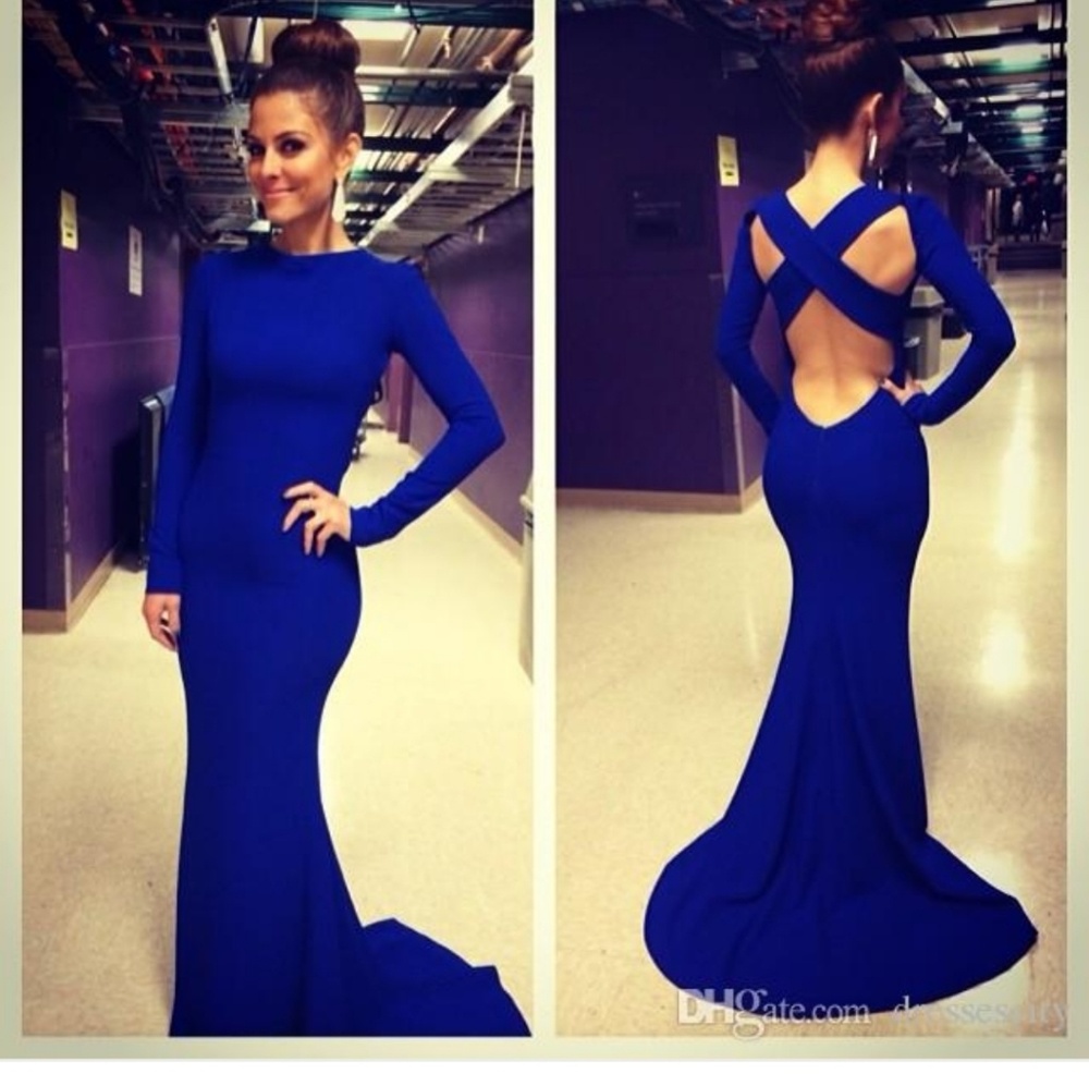 Black backless dress